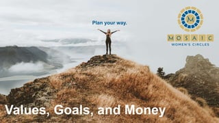 Plan your way.
Values, Goals, and Money
 