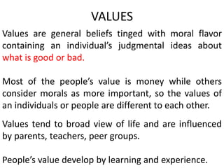 Organizational Behaviours : Values | PDF