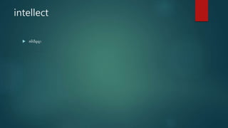 intellect
 สติปัญญา
 