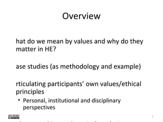 Values in Higher Education: Applying a disciplinary lens | PPT