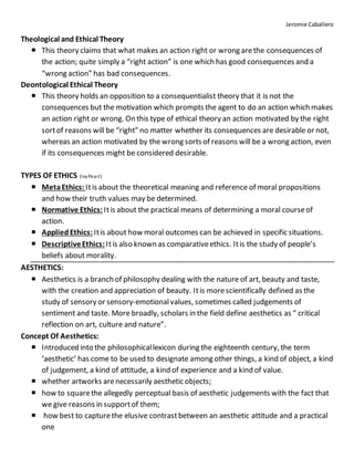Values - Axiology | DOCX