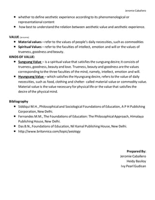 Values - Axiology | DOCX
