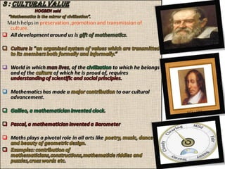 Values inculcated by Mathematics | PPT