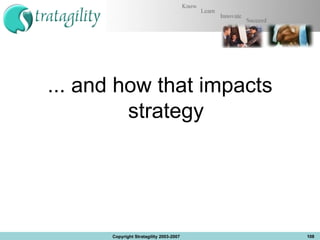 ... and how that impacts strategy Copyright Stratagility 2003-2007 