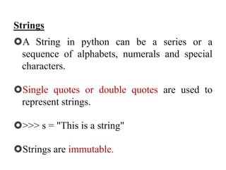 Values and Data types in python | PPTX