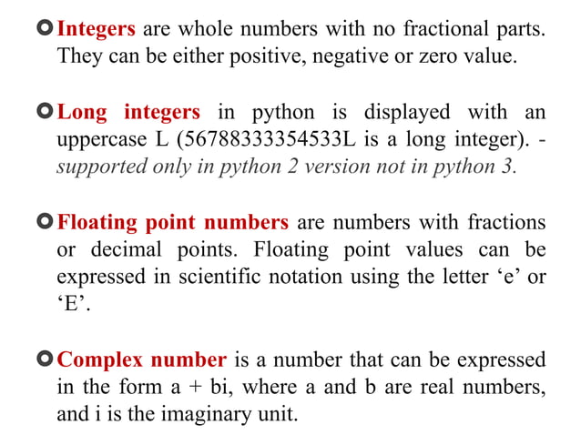 Values and Data types in python | PPTX