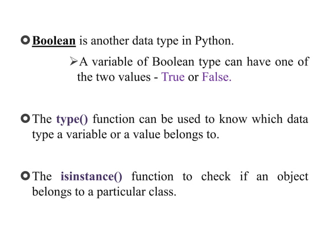 Values and Data types in python | PPTX
