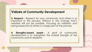 Values and Principles of Community Development & Component of National ...