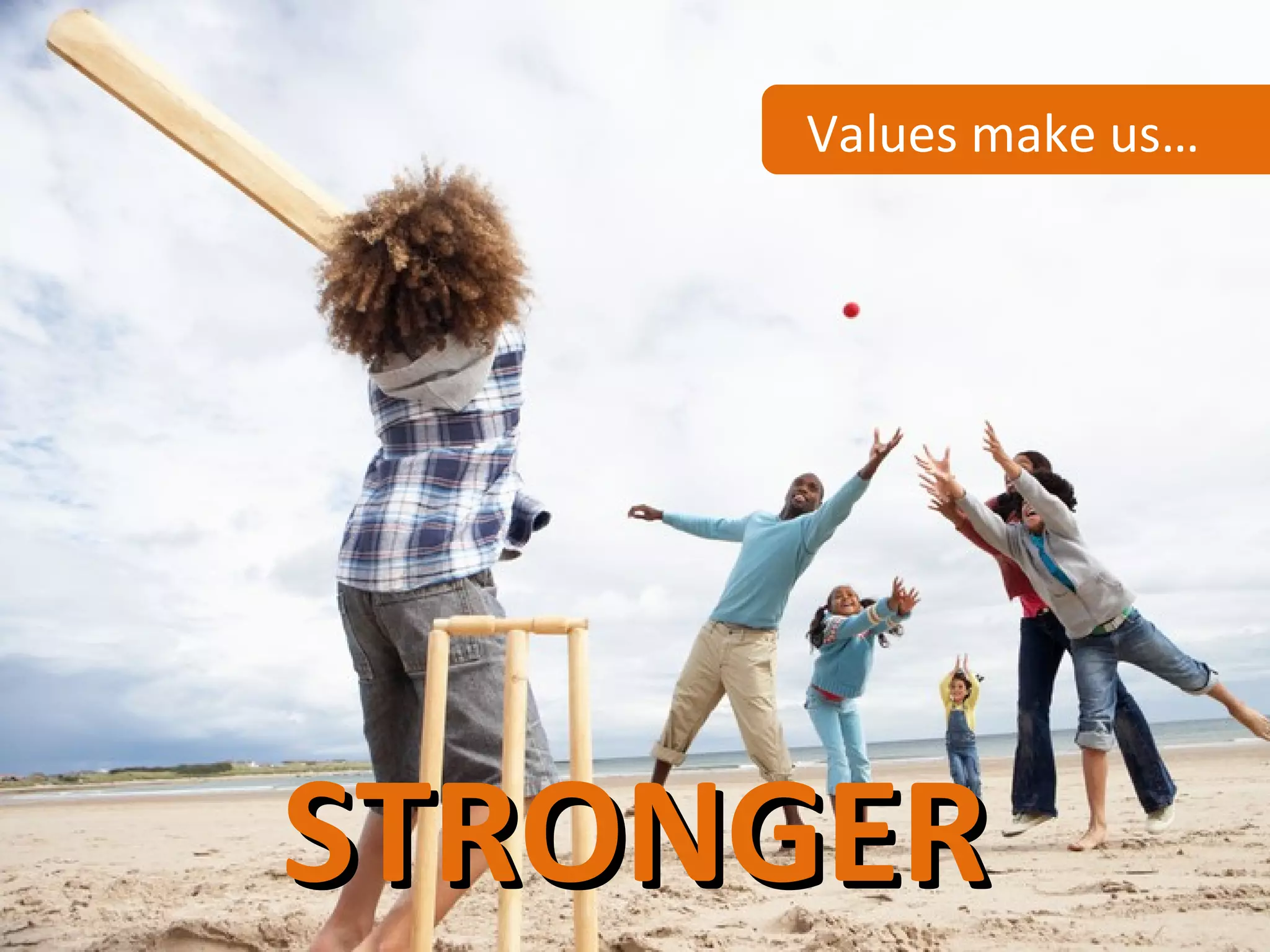 Values make us…




STRONGER
 