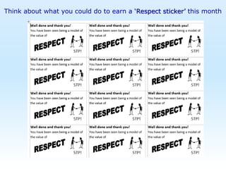 Respect Value Sticker Values Assembly - Respect | PPTX