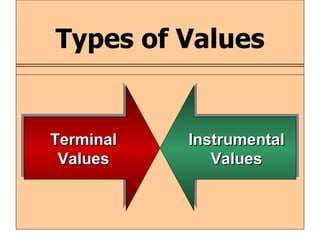 Chapter 3 Types of Values Terminal Values Instrumental Values 
