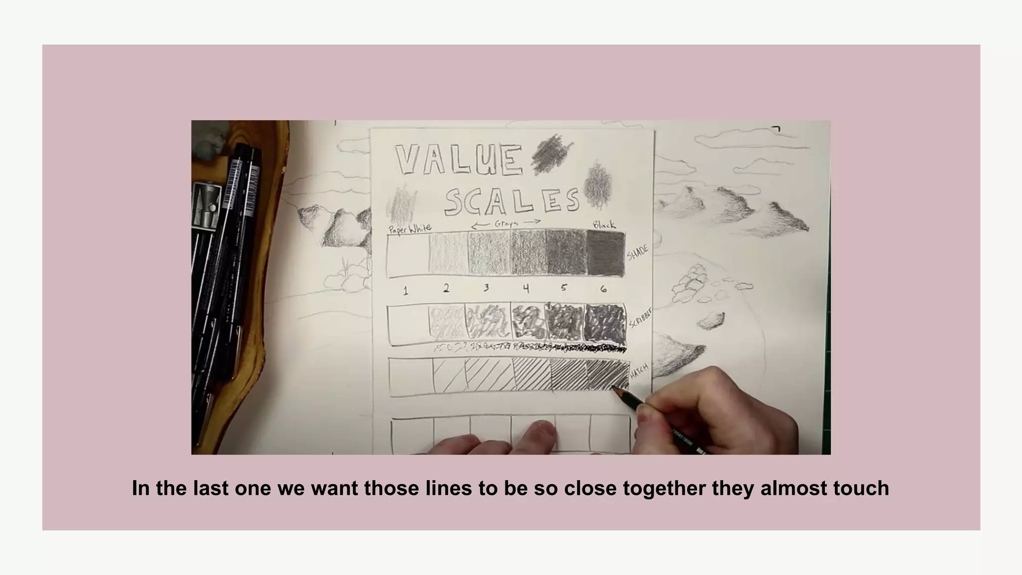 In the last one we want those lines to be so close together they almost touch
 