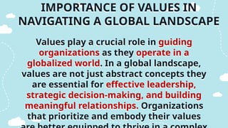VALUES IN GLOBALIZED WORLD ( Values Formation) | PPTX