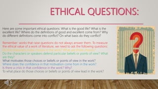 Values of Literature | PPTX