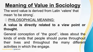 Values of Sociology Presentation | PPTX