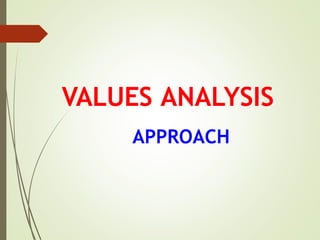 Values Analysis Approach values ppt maed.pptxbnchjbnl;klhghbnmvghbn | PPTX
