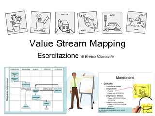 Value Stream Mapping Esercitazione  di Enrico Viceconte 
