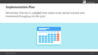 citoolkit.com
Implementation Plan
Remember that this is a project that needs to be owned, tracked and
monitored throughout its life cycle.
Value Stream Map 37
 