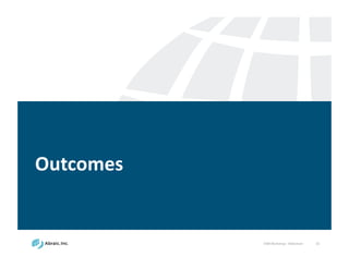 VSM	
  Workshop	
  -­‐ Slideshare 42
Outcomes
 