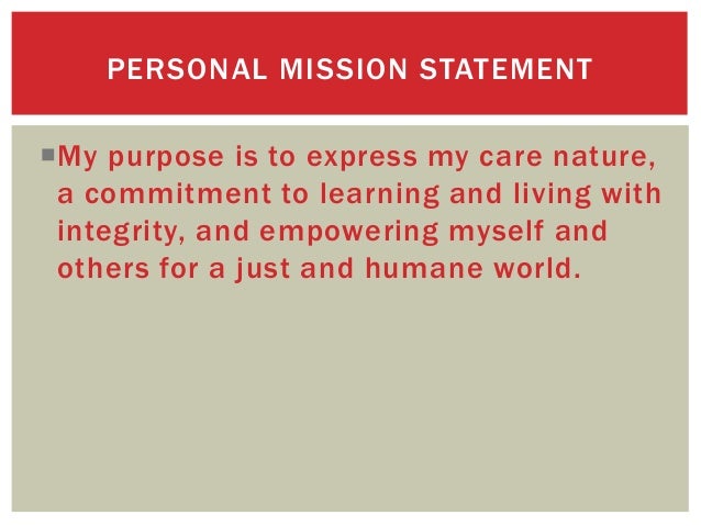 identifying your values and personal mission statement personal commitment statement