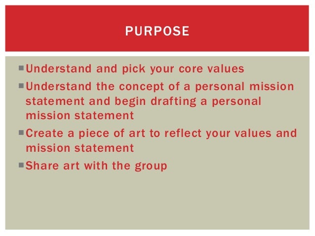 personal value statements