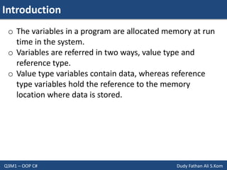 Object Oriented Programming - Value Types & Reference Types | PPT