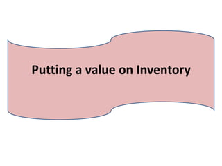Putting a value on Inventory 