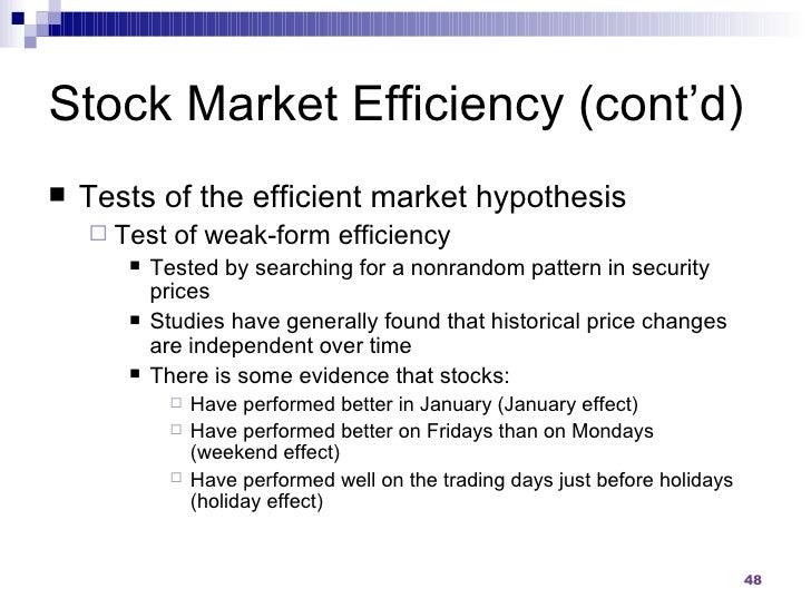 the weekend effect in stock prices and stock returns -- along with the january effect on the stock prices, there is another effect that has persisted over long periods and over a number of international markets – called the weekend effect it attributes to the differences in returns between mondays and other days of the week. the weekend effect in stock prices and stock returns -- along with the january effect on the stock prices, there is another effect that has persisted over long periods and over a number of international markets – called the weekend effect it attributes to the differences in returns between mondays and other days of the week.