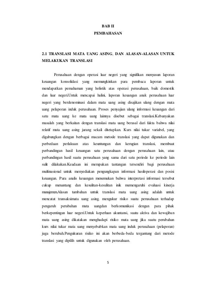 Contoh Makalah Valuta Asing