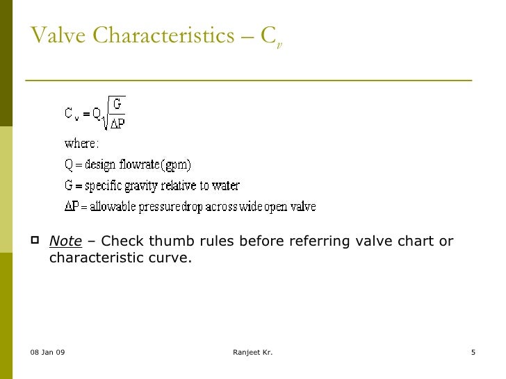 Valve Selection & Sizing