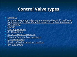Control Valve Rangability valve positioners for the engineering three way valve | PPT
