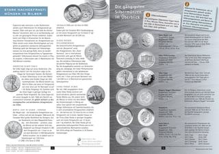 Silber Maple Leaf
Ausgabeland: Kanada
Ausgabe seit: 1988
Feingehalt 999,9‰
Größen: 1 oz
Sonderprägungen: 1/20 oz,
1/10 oz,...