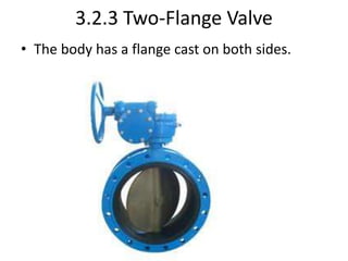 3.2.3 Two-Flange Valve
• The body has a flange cast on both sides.
 