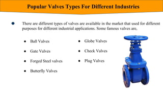 Demand and popular types of industrial valves | PDF