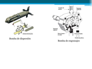 Bomba de dispersión
Bomba de engranajes
 