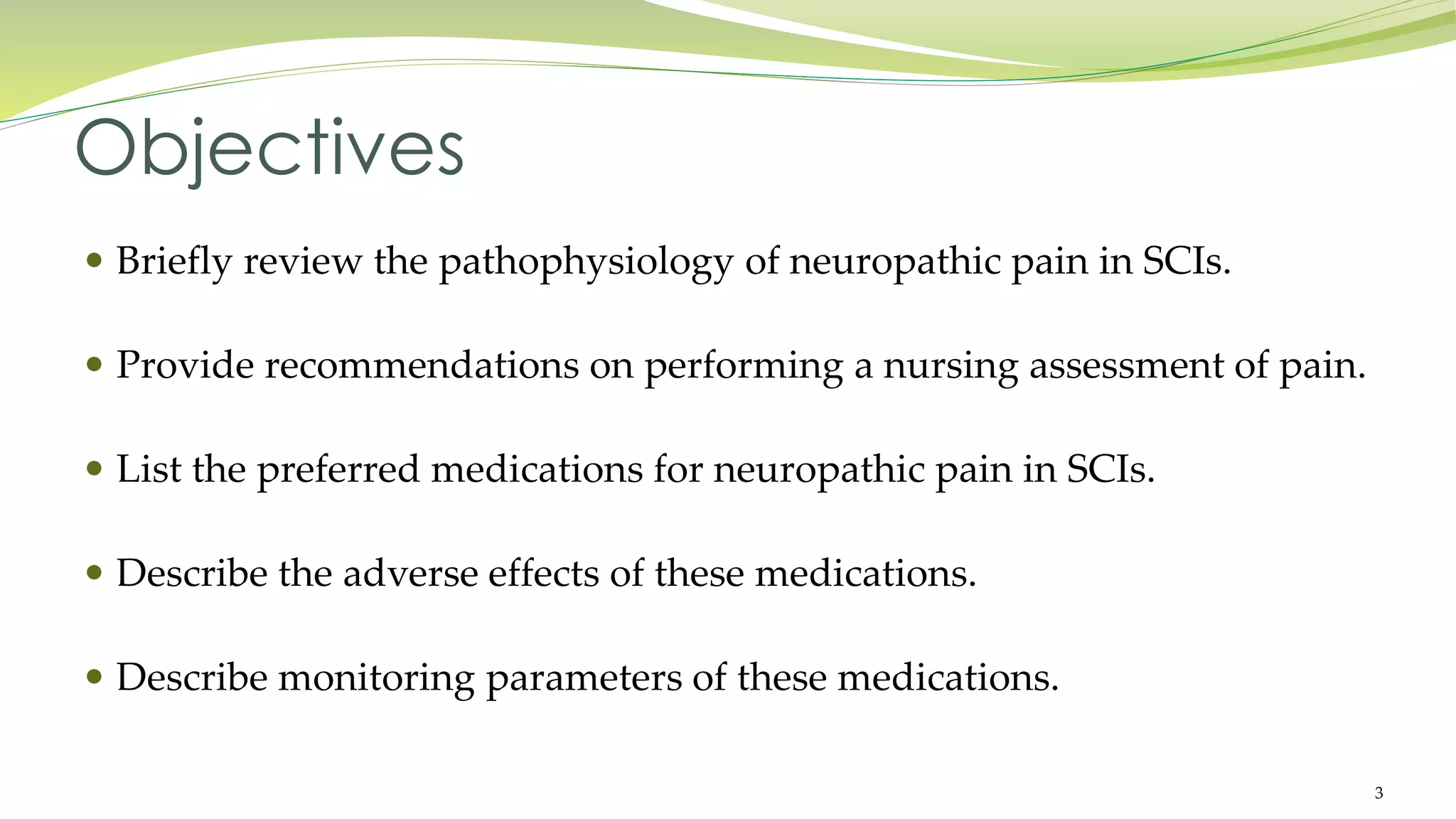 Management of Neuropathic Pain in Spinal Cord Injury | PPT