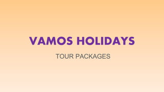 VAMOS HOLIDAYS
TOUR PACKAGES
 