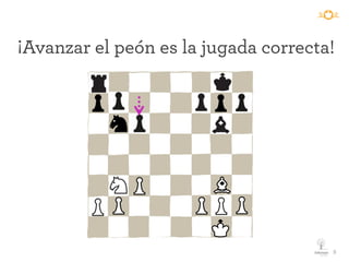 ¡Avanzar el peón es la jugada correcta!
	
  	
  9
 