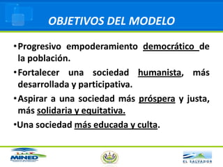 El sistema educativo formará ciudadanos con juicio crítico, capacidad reflexiva e investigativa y con las habilidades y destrezas para la construcción colectiva de nuevos conocimientos.FUNDAMENTOS DEL MODELOFormar al estudiante con una amplia y profunda identidad nacional, incorporando en sus estudios un fuerte componente histórico – cultural.