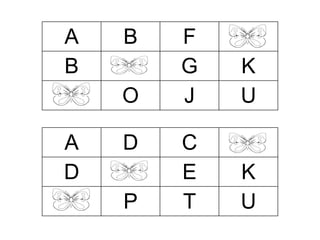 A 
B 
F 
B 
G 
K 
O 
J 
U 
A 
D 
C 
D 
E 
K 
P 
T 
U  