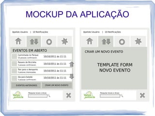 MOCKUP DA APLICAÇÃO
 