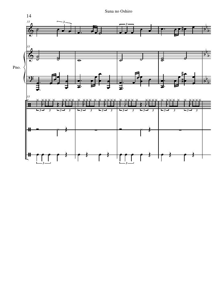 sheet music vampire knight guilty suna no oshiro piano violin tool piano sheet music