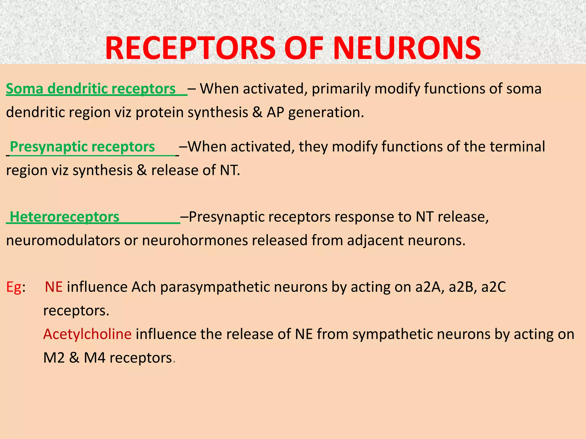 Neurohumoral transmission in ANS ( autonomic nervous system) updated PPT