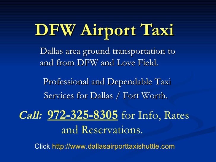 Van Alstyne taxi to DFW