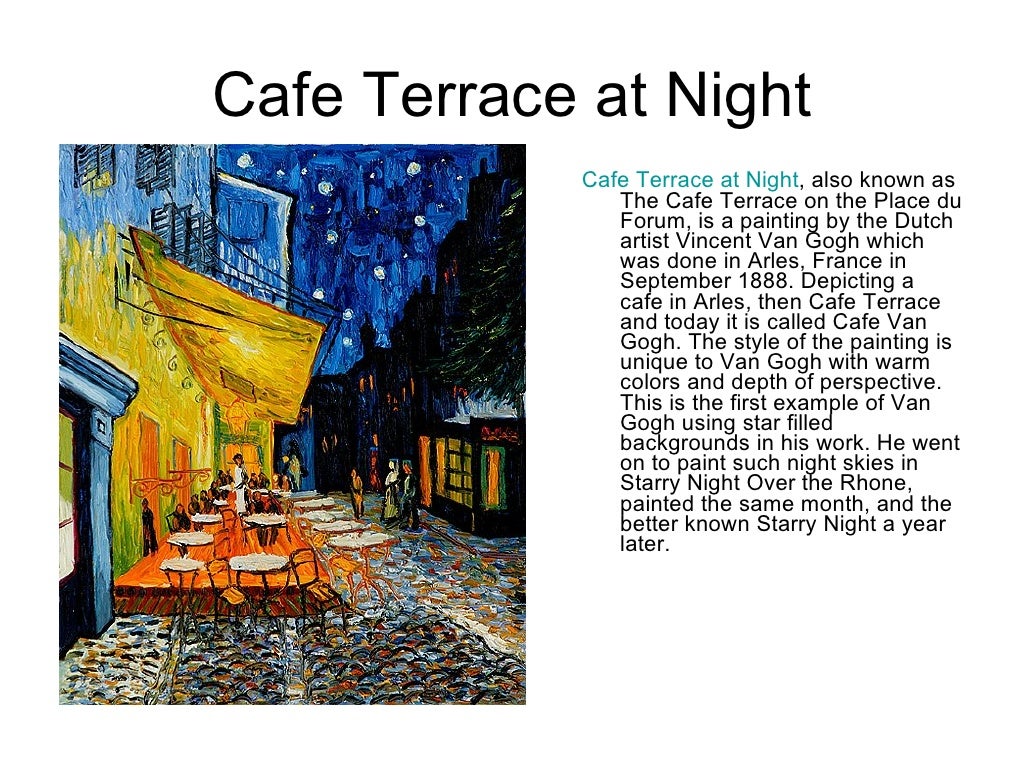 Cafe Terrace at Night Cafe