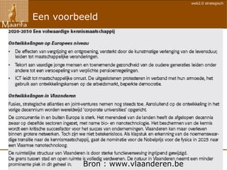 Een voorbeeld Bron : www.vlaanderen.be 