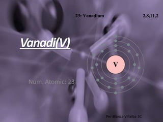 Vanadi(V) Num.Atomic: 23 Per:BlancaVillalba 3C 