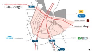 CONCEPT IDEATION FOR AMSTERDAM
P+R+Charge
12
Parkeergarages
Gemeente Amsterdam
P+R
P+R
OV
P+R
Energieleverancier Laadpalen
 