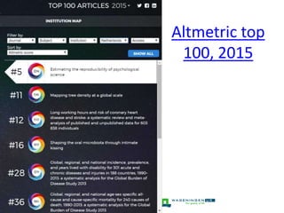 Altmetric top
100, 2015
 