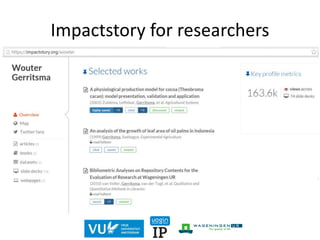 Impactstory for researchers
 